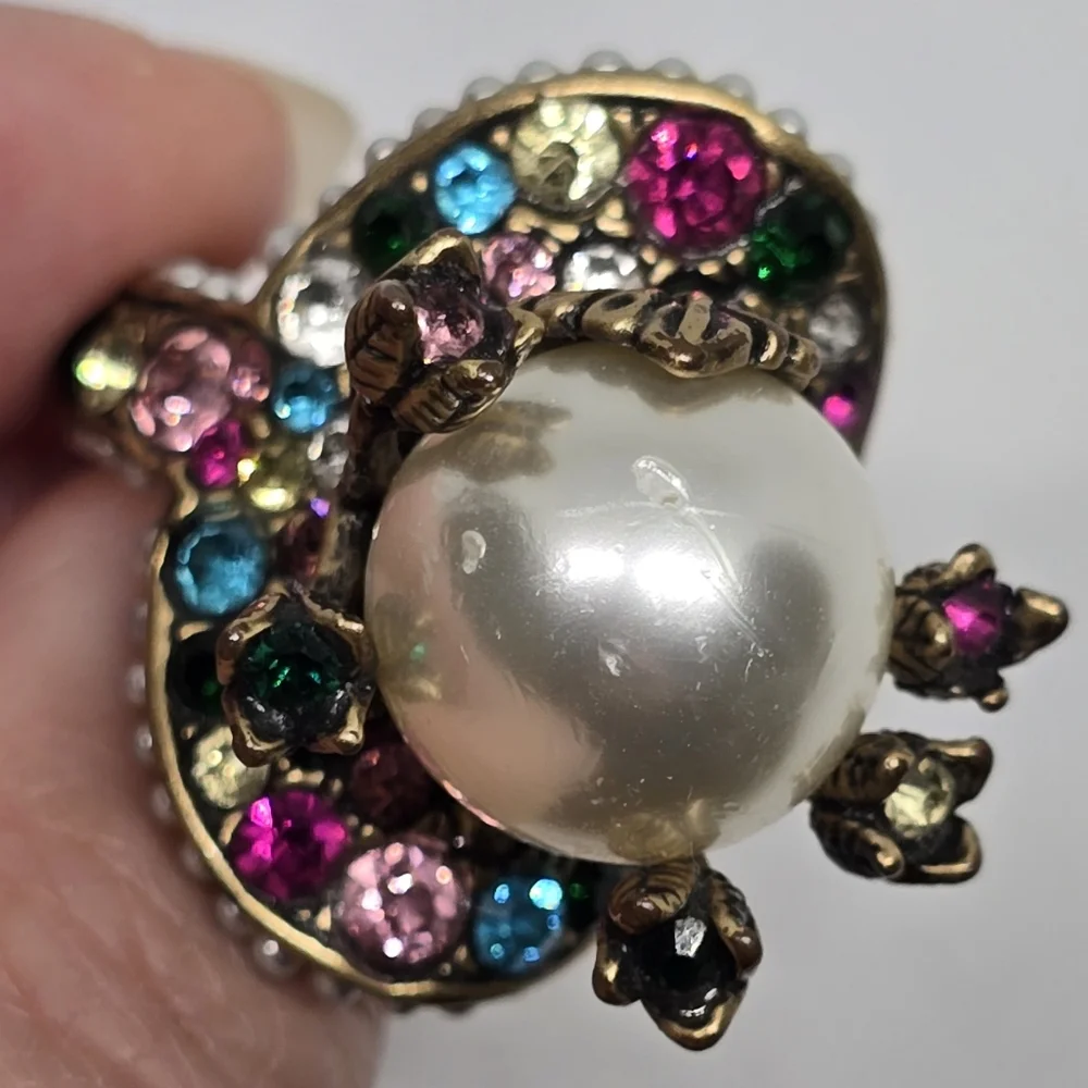Gucci Pearl Flower Multicolor Ring